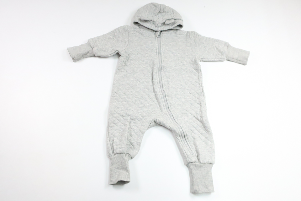 Quiltede overalls fra My Wear Baby - Størrelse 68 - Grå