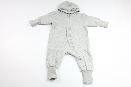 Quiltede overalls fra My Wear Baby - Størrelse 68 - Grå