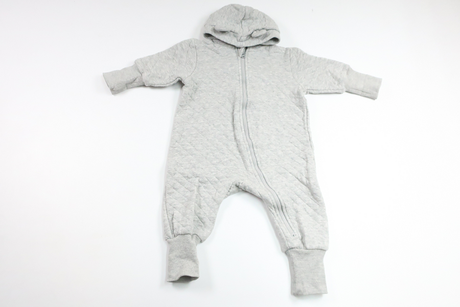 Quiltede overalls fra My Wear Baby - Størrelse 68 - Grå