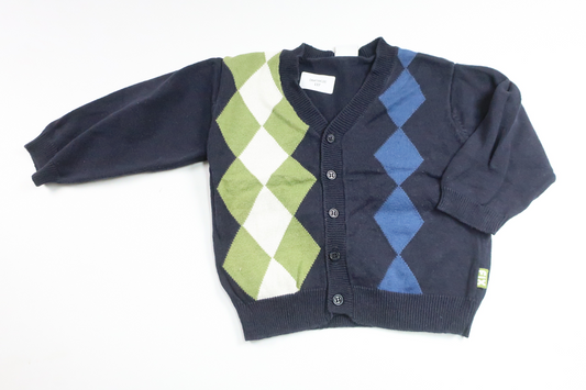 Strikket cardigan fra FIX by Lindex - Størrelse 74 - Marineblå