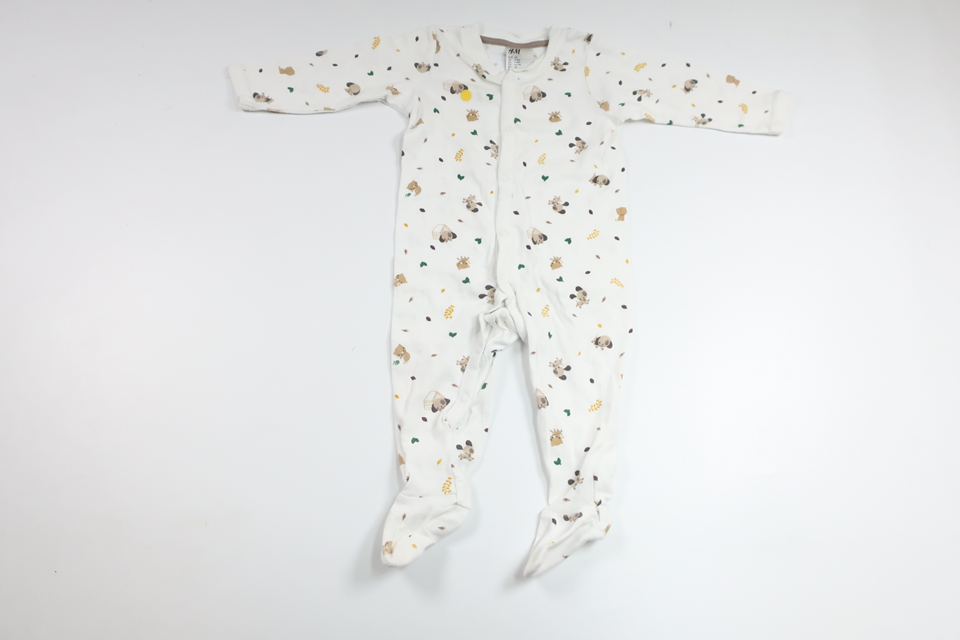Pyjamas fra H&M - Størrelse 68 - Hvid