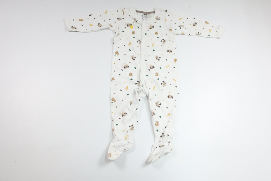 Pyjamas fra H&M - Størrelse 68 - Hvid