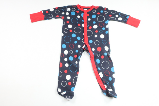 Prikket pyjamas fra Polarn o. Pyret - Str. 62 - Marineblå