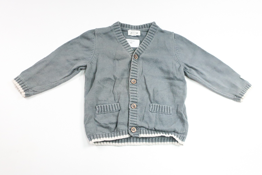 Strikket cardigan fra Newbie - Størrelse 68 - Blå