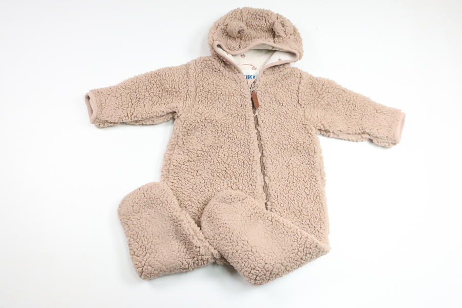 Teddy jumpsuit fra Rikiki - Størrelse 74 - Beige