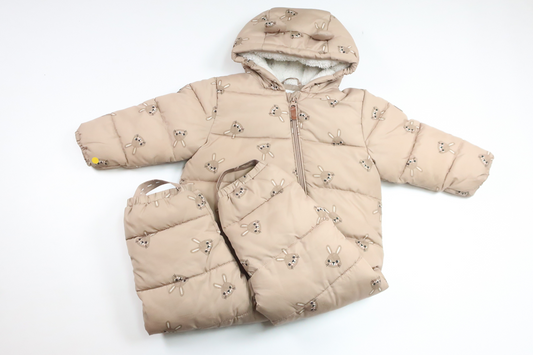 Overalls med kaniner fra Kappahl - Størrelse 80 - Beige