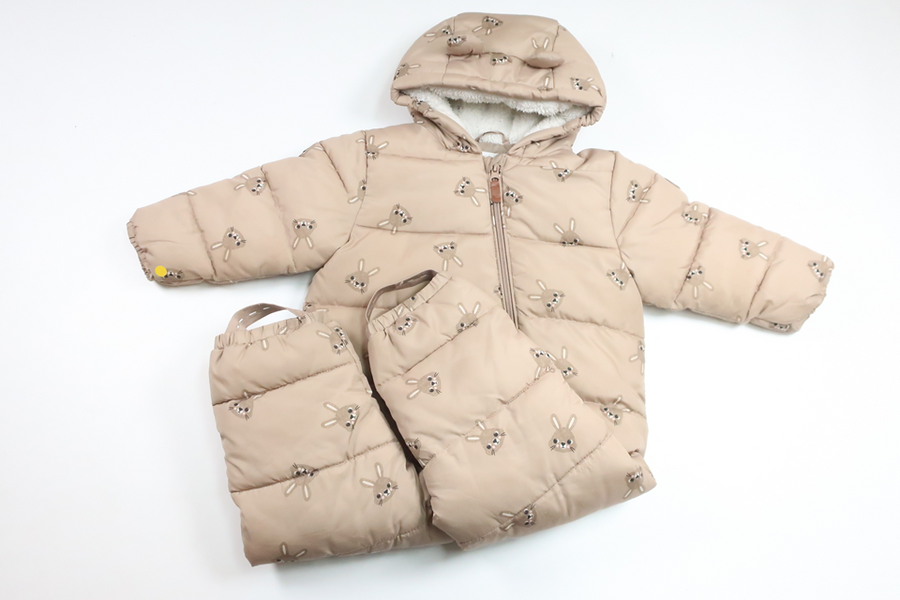 Overalls med kaniner fra Kappahl - Størrelse 80 - Beige