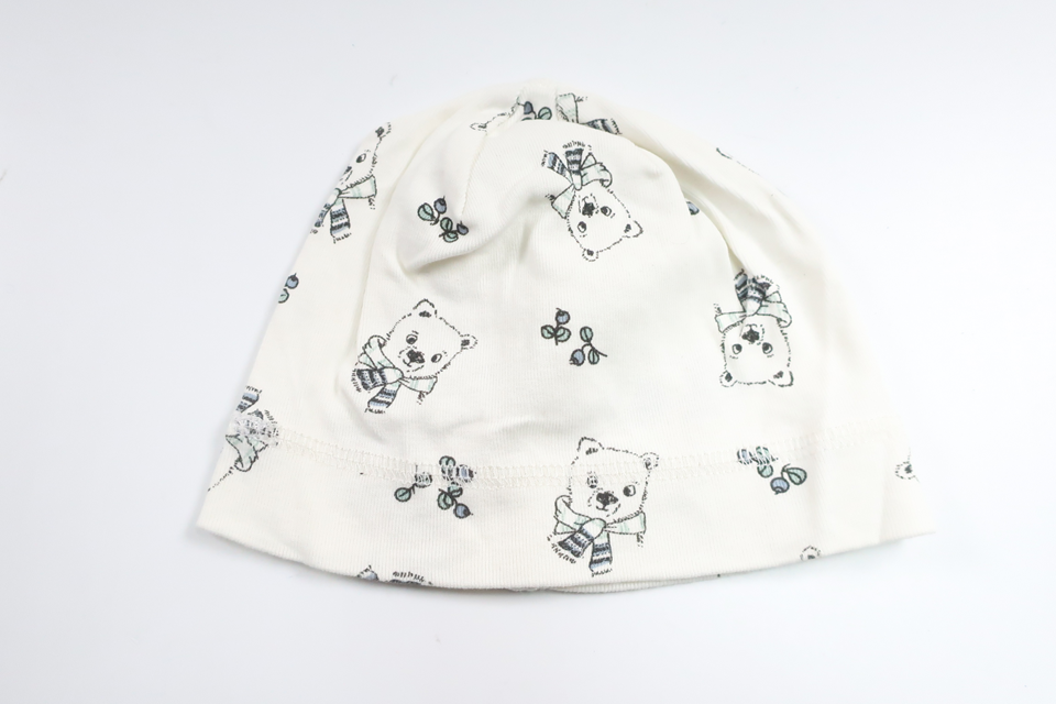 Hue med bjørne fra Ellos - Størrelse 56 - Off-white