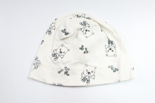 Hue med bjørne fra Ellos - Størrelse 56 - Off-white