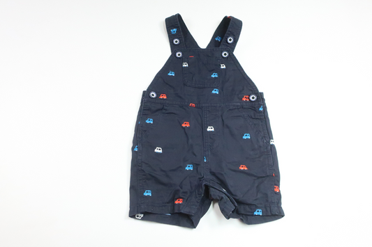 Strømpeholdershorts med biler fra Next - Størrelse 74/80 - Marineblå