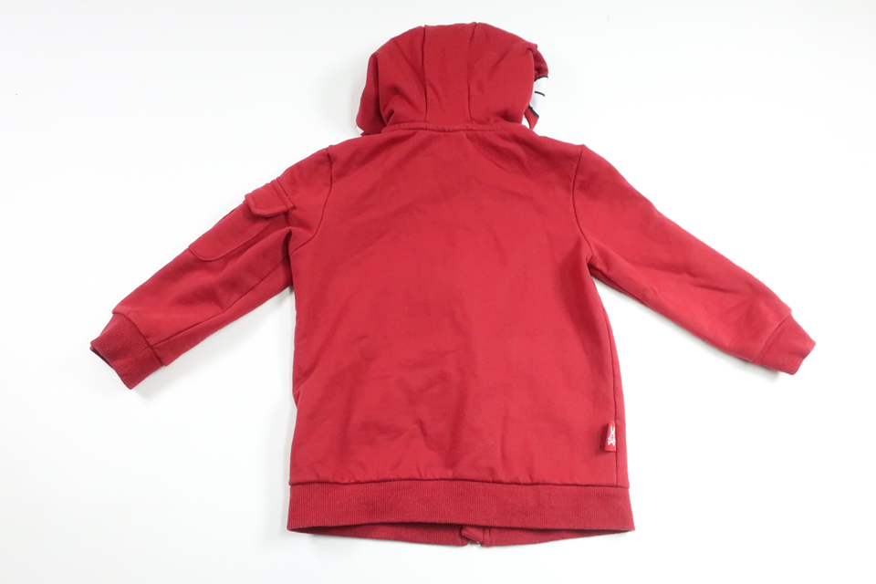 Hættejakke fra Zombie by Dash - Størrelse 98 - Rød