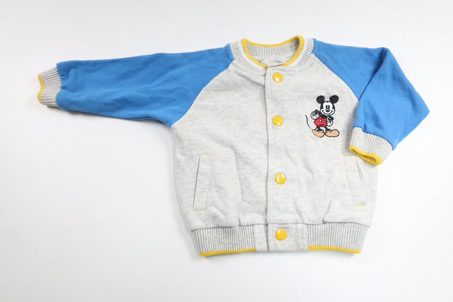 Cardigan med Mickey Mouse fra Disney - Størrelse 74 - Grå