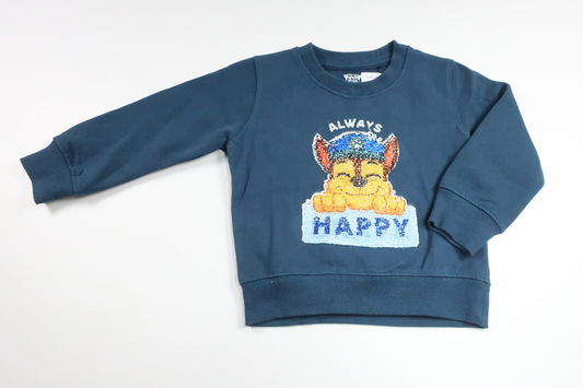 Sweatshirt med Paw Patrol og vendbare pailletter fra Cool Club by Smyk - Størrelse 92 - Blå