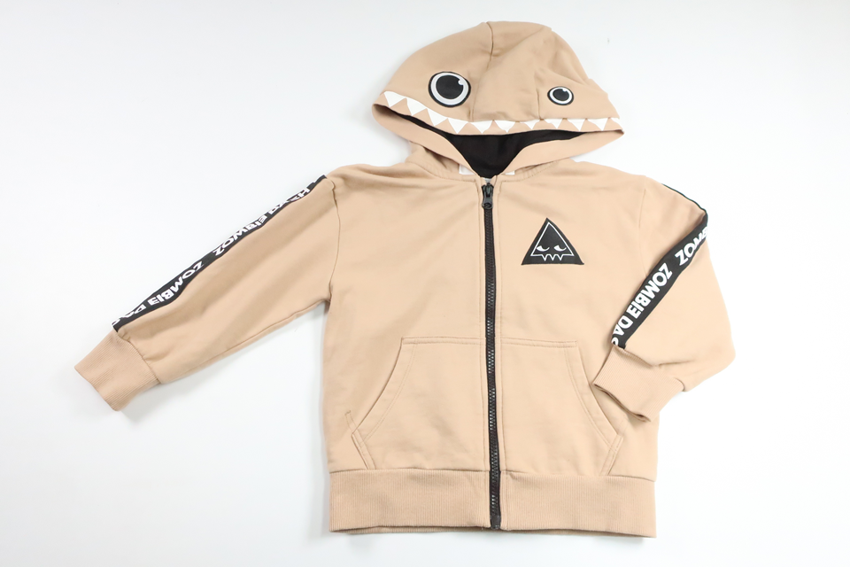Hættejakke fra Zombie by Dash - Størrelse 104 - Beige