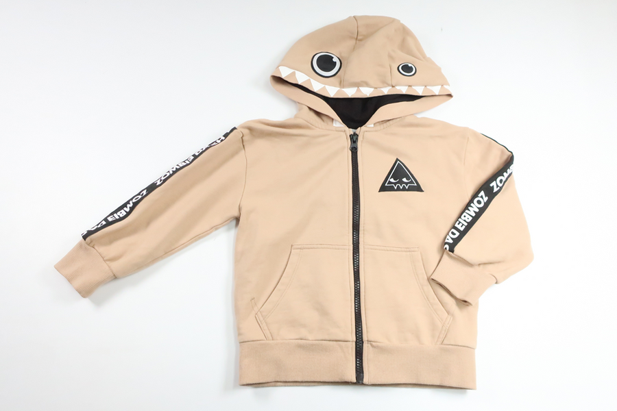 Hættejakke fra Zombie by Dash - Størrelse 104 - Beige