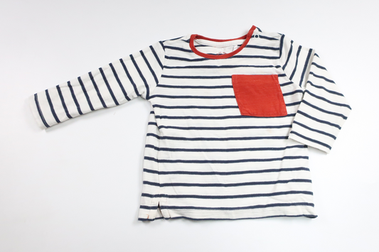 Stribet sweater fra Cool Club by Smyk - Størrelse 74 - Hvid