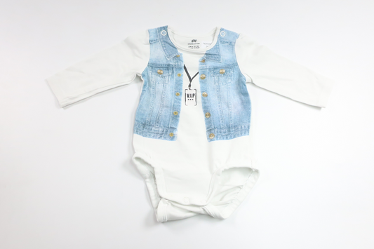 Bodysuit fra H&M - Størrelse 56 - Hvid