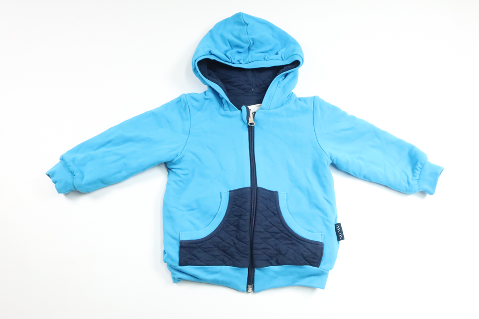 Vendbar jakke fra MN - Størrelse 86 - Blå