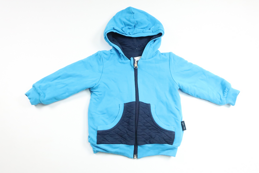 Vendbar jakke fra MN - Størrelse 86 - Blå