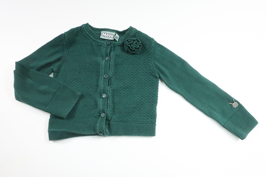 Strikket cardigan fra Maya - Størrelse 98 - Grøn