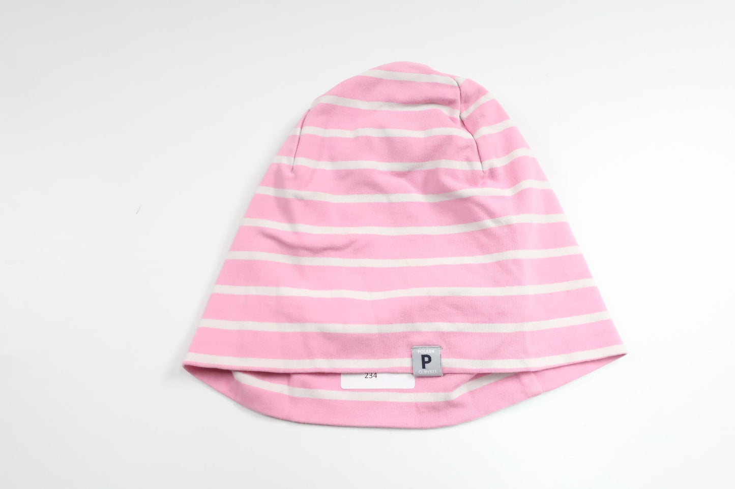 Stribet hue fra Polarn o. Pyret - Størrelse 52/54 - Lyserød