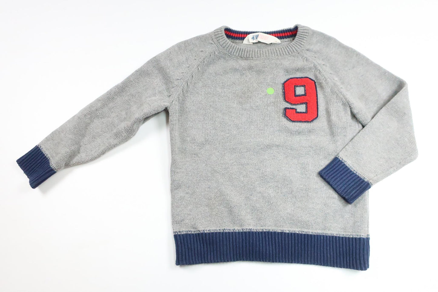 Strikket sweater fra H&M - Størrelse 98/104 - Grå