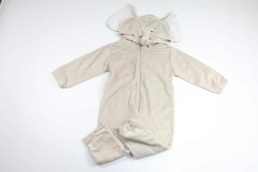 Fleece-overall "Elefant" fra Libero - Størrelse 86/92 - Grå