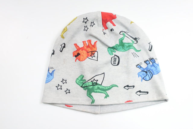 Hue med dinosaurer fra H&M - Størrelse 110/128 - Grå