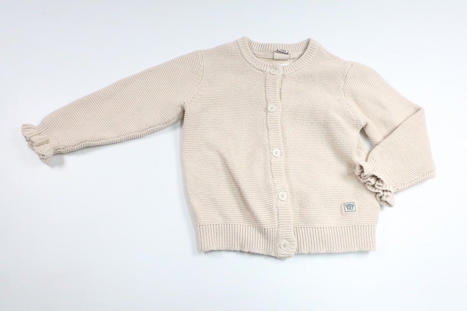 Strikket cardigan fra SRNHLT - Størrelse 86 - Beige