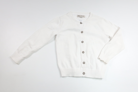 Strikket cardigan fra Basic U - Størrelse 86 - Hvid