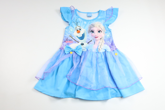 Tylkjole med Frost fra Disney - Størrelse 80/86 - Blå