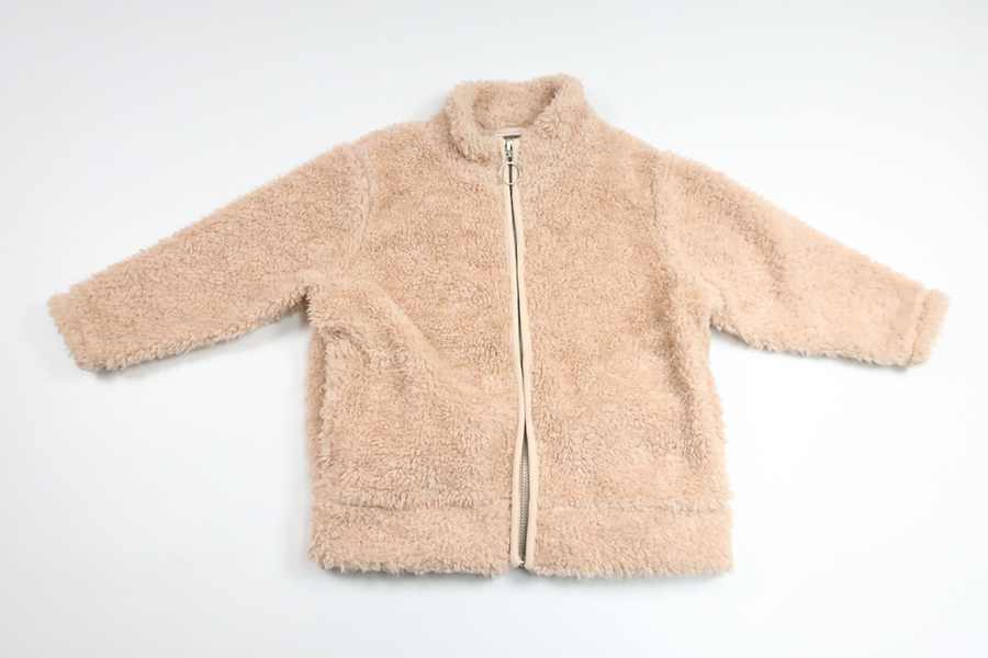 Teddyjakke fra Lager 157 - Størrelse 90 - Beige