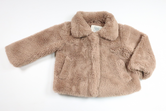 Jakke i imiteret pels fra SRNHLT - Størrelse 92 - Beige