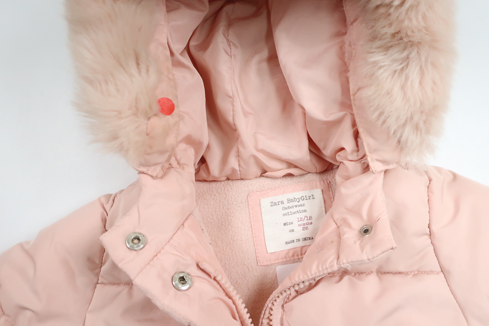 Vatteret jakke fra Zara - Størrelse 86 - Lyserød