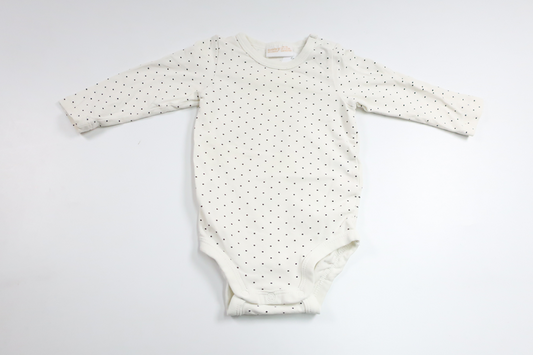 Prikket bodysuit fra Lindex - Størrelse 56 - Off-white