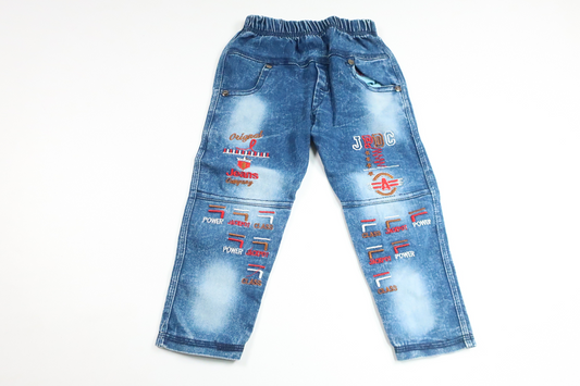 Bløde denimbukser fra Unknown - Størrelse 86/92 - Denim