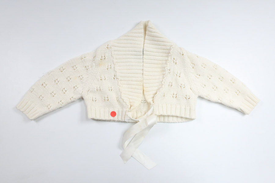 Strikket cardigan fra Please Mum - Størrelse 68 - Off-white