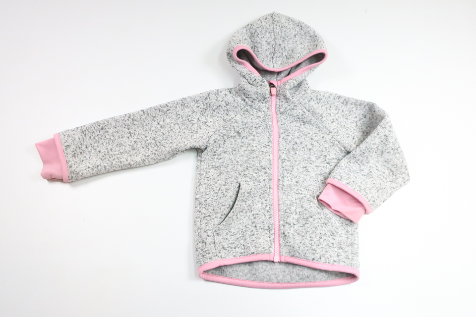 Fleece-hættetrøje fra H&M - Størrelse 92 - Grå