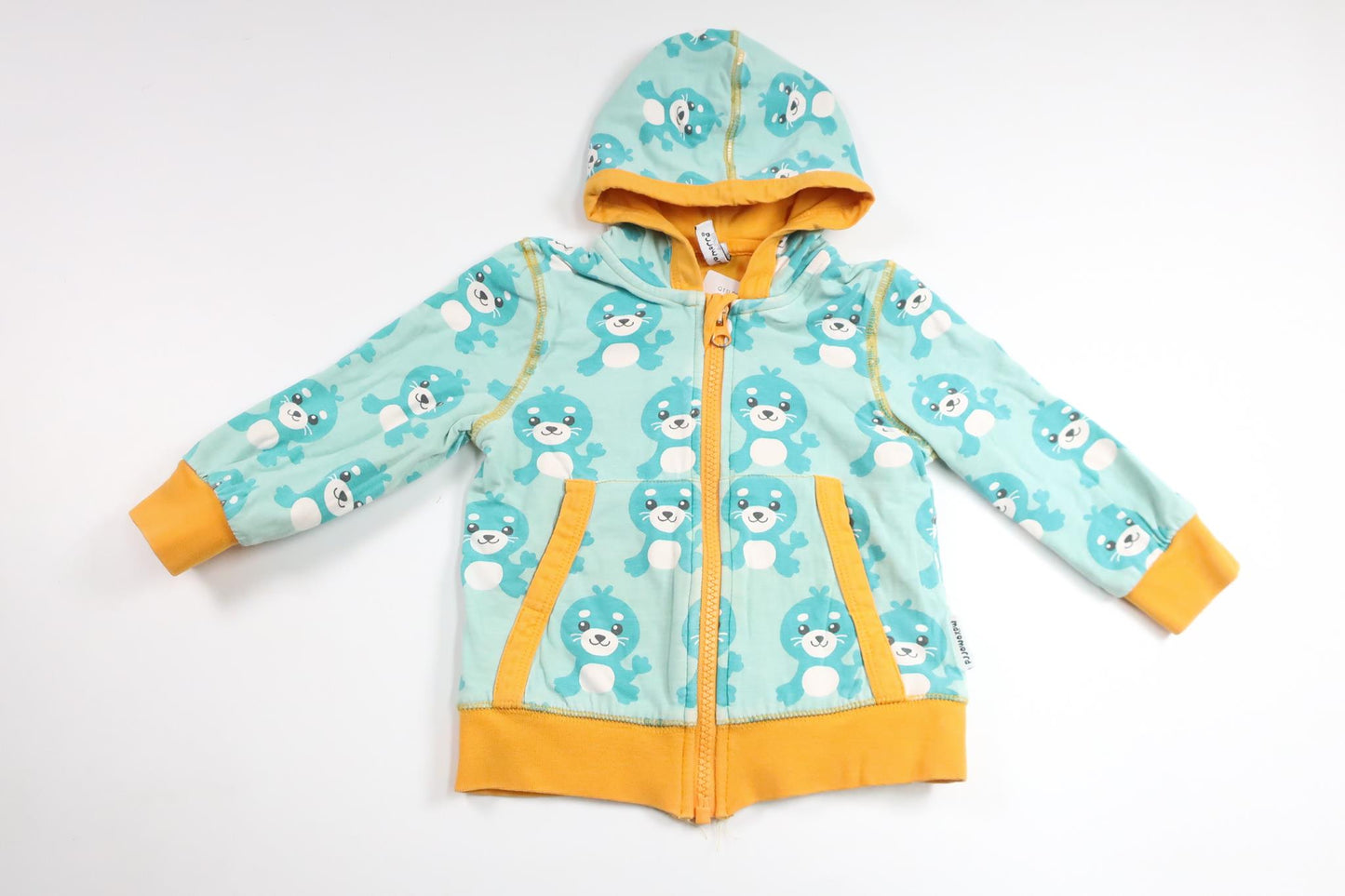 Hættejakke fra Maxomorra - Størrelse 80 - Blå