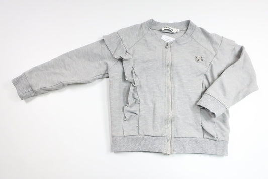 Cardigan med flæser fra Molo - Størrelse 104 - Grå