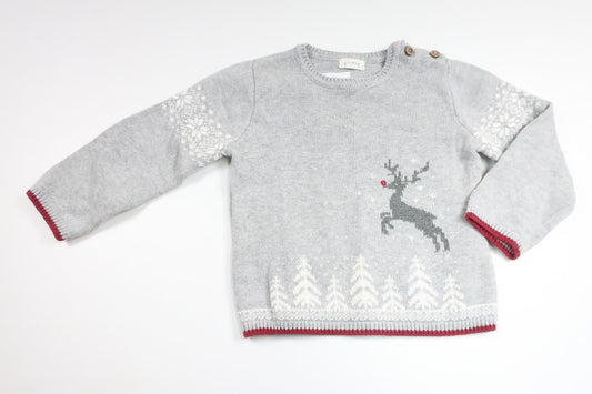 Strikket sweater fra Newbie - Størrelse 86 - Grå