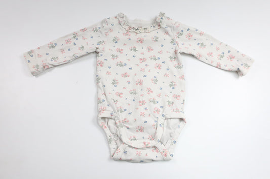 Blomsterbody fra H&M - Størrelse 56 - Hvid