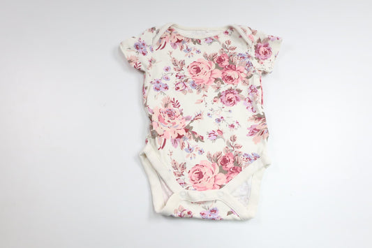 Blomsterbody fra Next - Størrelse 62/68 - Beige