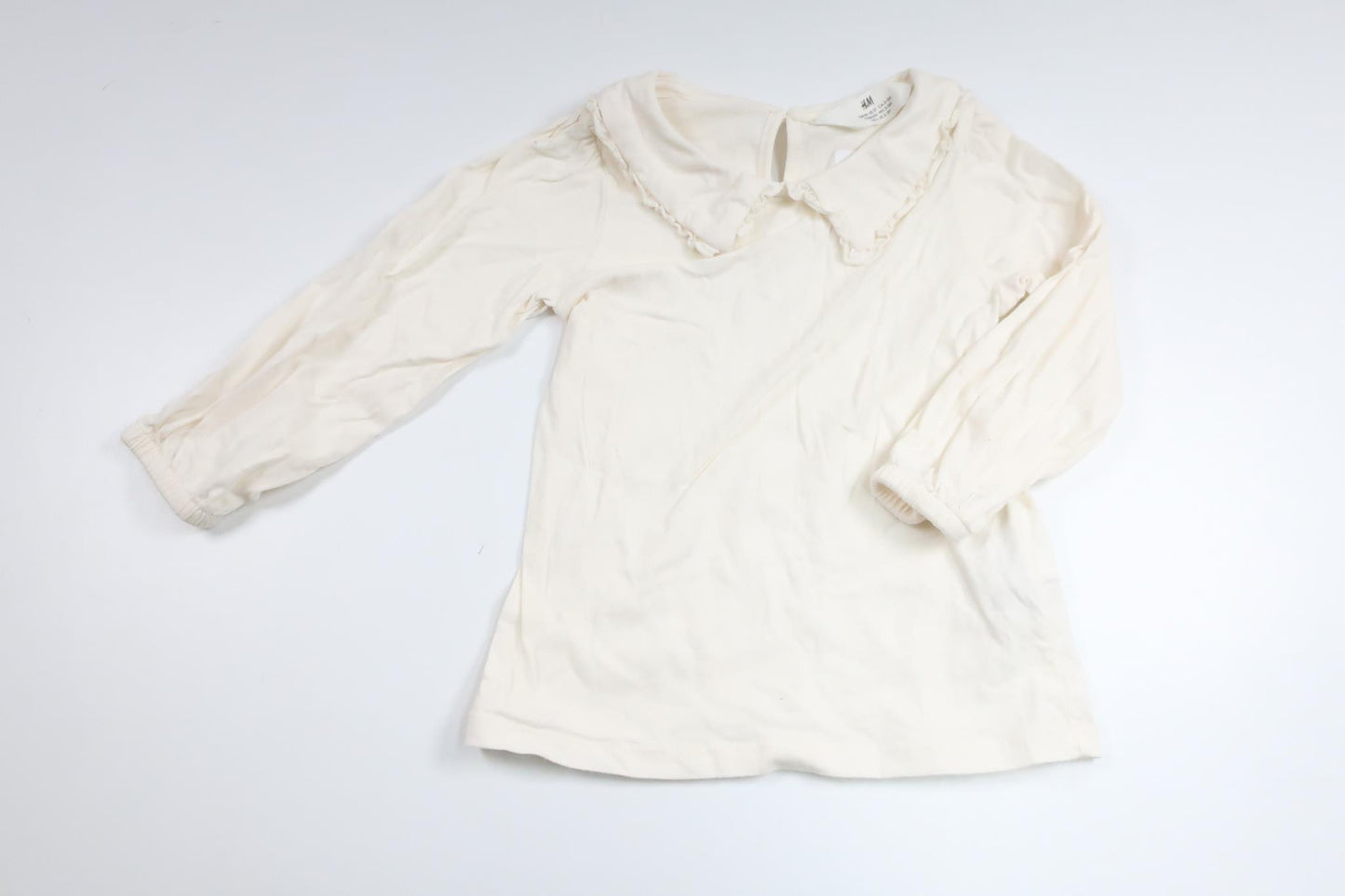 Sweater med krave fra H&M - Størrelse 92/98 - Off-white