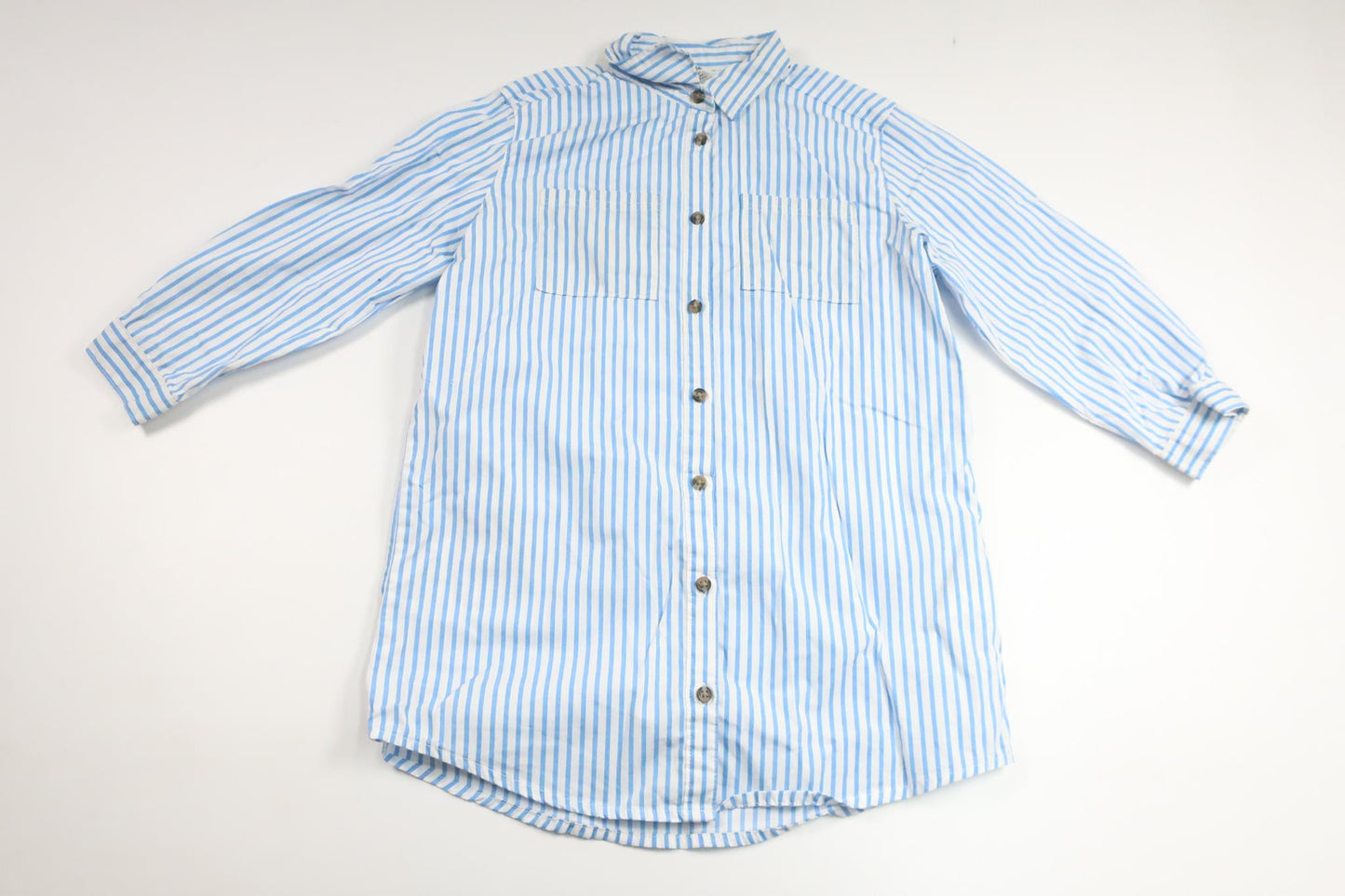 Stribet skjortekjole fra H&M - Størrelse 110 - Blå