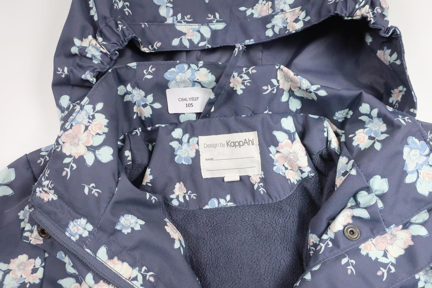 Blomsterfrakke fra Kappahl - Størrelse 122 - Blå