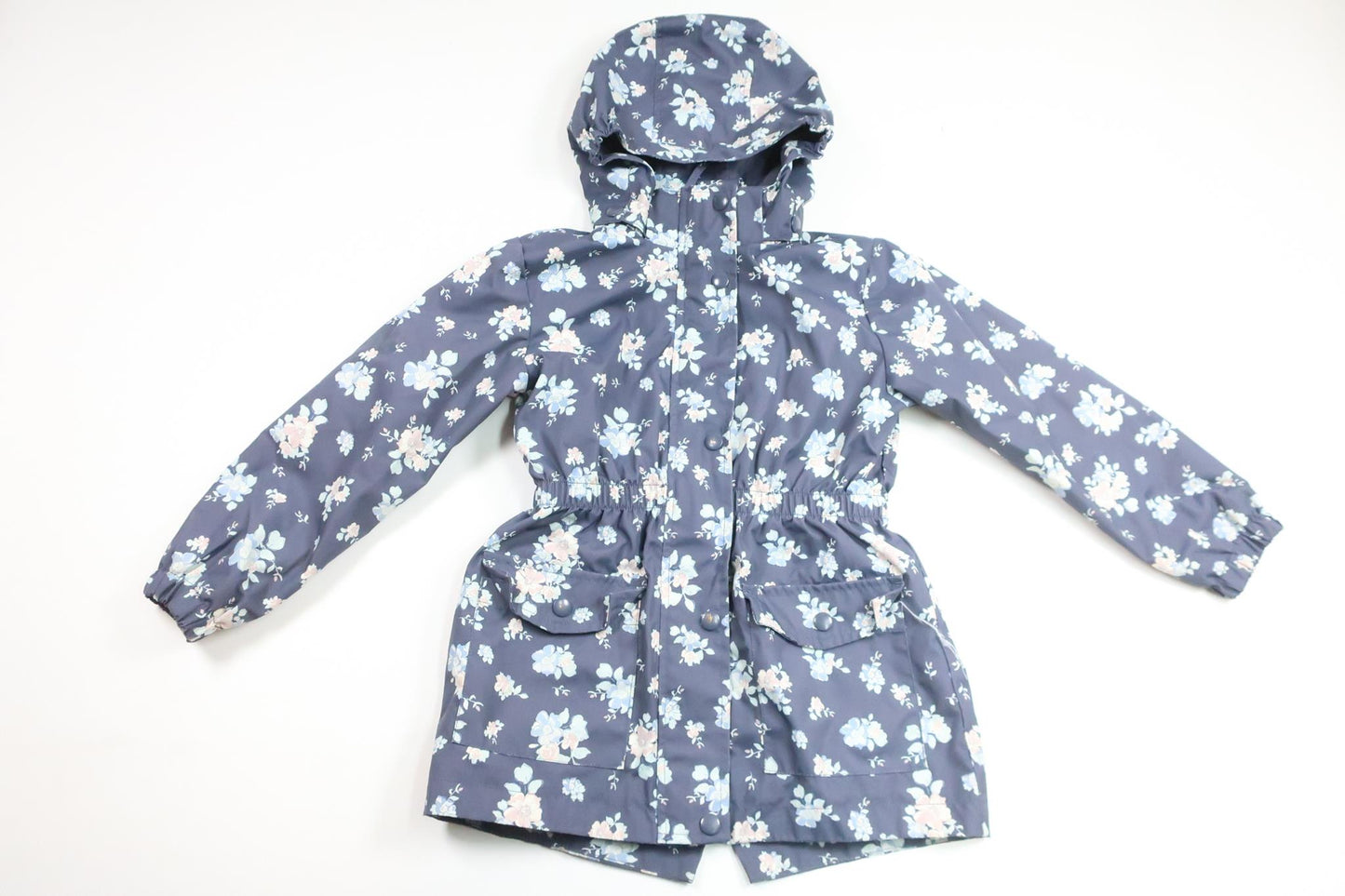 Blomsterfrakke fra Kappahl - Størrelse 122 - Blå