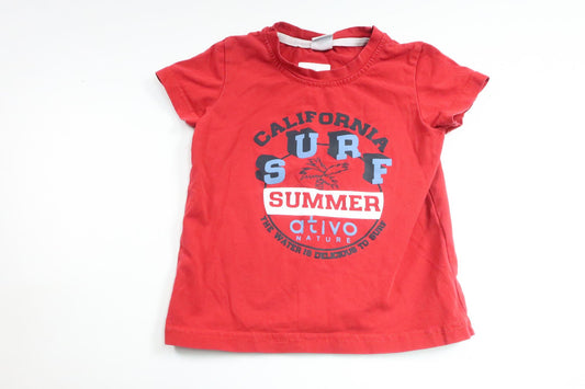 T-shirt fra Ativo - Størrelse 92 - Rød