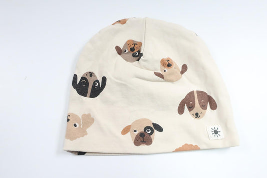 Hue med hunde fra Lindex - Størrelse 40/42 - Off-white