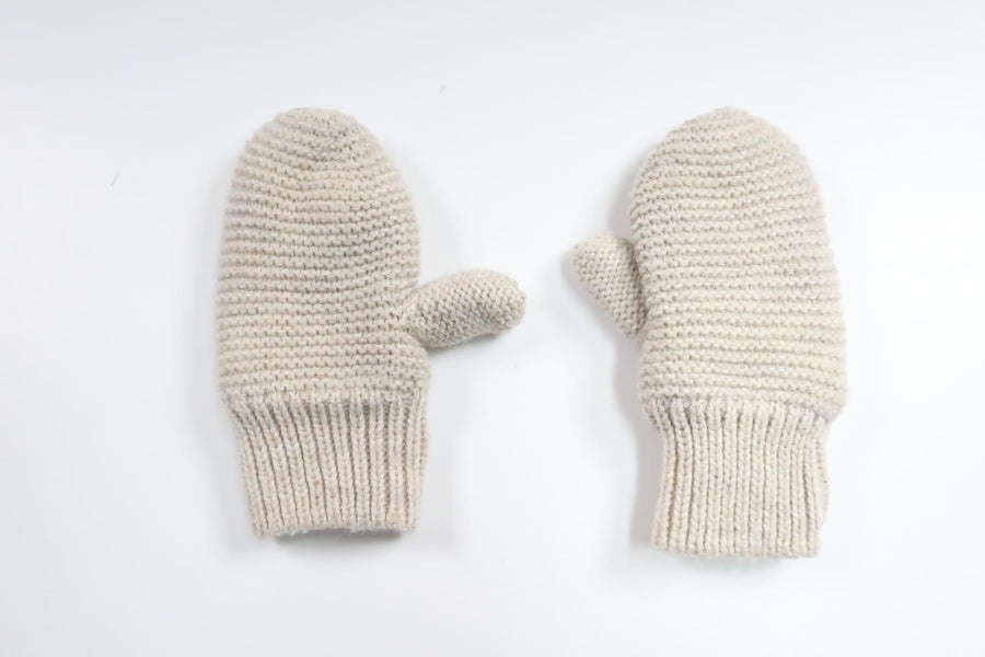 Fleeceforede vanter fra H&M - Størrelse 74/80 - Beige